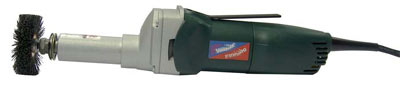 A grinder that works similar to an electric screwdriver with die style attachment