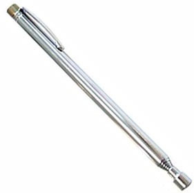 A tool resembling a pen with a strong magnetic tip that is extendable