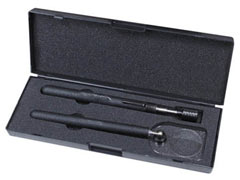 A black box with foam encircled retrieval tools